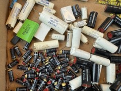 Big Lot of vintage Capacitors Electrolytic CDE Yellow Film Mallory Whale Richey
