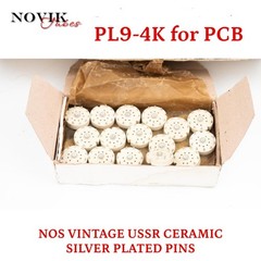 PL9-4K Ceramic Sockets 9 Pin PCB Board Mount Vintage Silver Plated Pins 20pcs