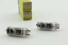 New Qty 2 NOS Amperex EL821 6CH6 Bugle Boy Mullard Blackburn GB Matched Pair