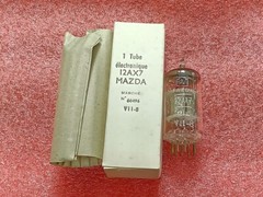 Mazda 12AX7 ECC83 Chrome plate tube 1958 Made in France Silver