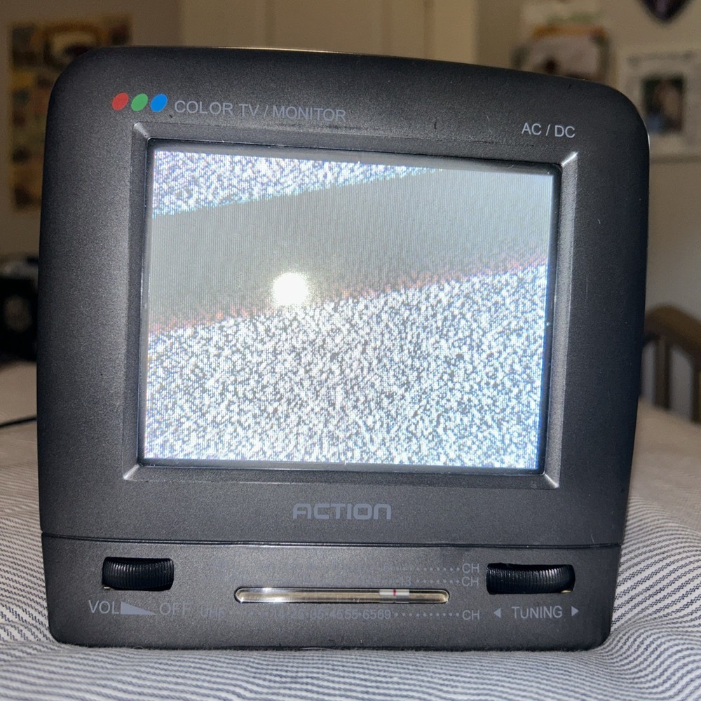 Vintage Action 5″ Color Tv With Am/fm Radio Upgraded Model ACN-5503 Gaming/Sport