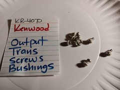 👉 KENWOOD KR-4070 RECEIVER 👈 💥 OUTPUT TRANSISTOR SCREWS & BUSHINGS 💥
