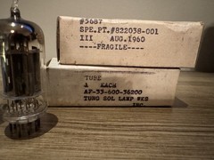 Vtg Matching Pair Of Tung-Sol 5687 Vacuum Tubes-Tested Good NOS