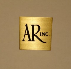 Acoustic Research Turntable Brass Badge – Exact Repro – Logo Tag Nameplate