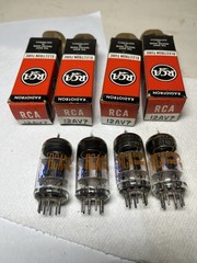 4 NOS RCA 12AV7 Black Plate O Getter Audio Amp VACUUM TUBES