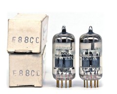 PAIR E88CC/6922 NECKERMANN NOS USA Tube Valve GOLD PINS , Tested AVO MkIV