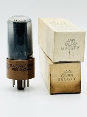 x2 PAIR NEW Vintage NOS GE JAN-CLRV- 6V6GTY 5871 Vacuum Tube Canada GuitarAmp i2