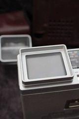 Emerson VR22 Portable CRT TV FM AM Radio 1985 Japan Leather Case Battery Pack