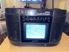 VTG Sony FD-555 / B&W TV-FM-AM Receiver / Cassette Player