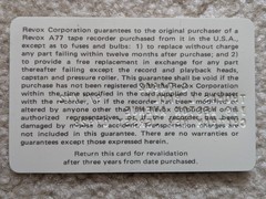 ReVox A77 Mark III•1/4″ Tape•10 1/2″ Reels•Collector Grade•Documented Provenance