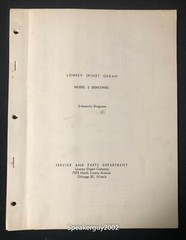 Original Lowrey Organs / Model S (Berkshire) / Schematic Diagrams Manual