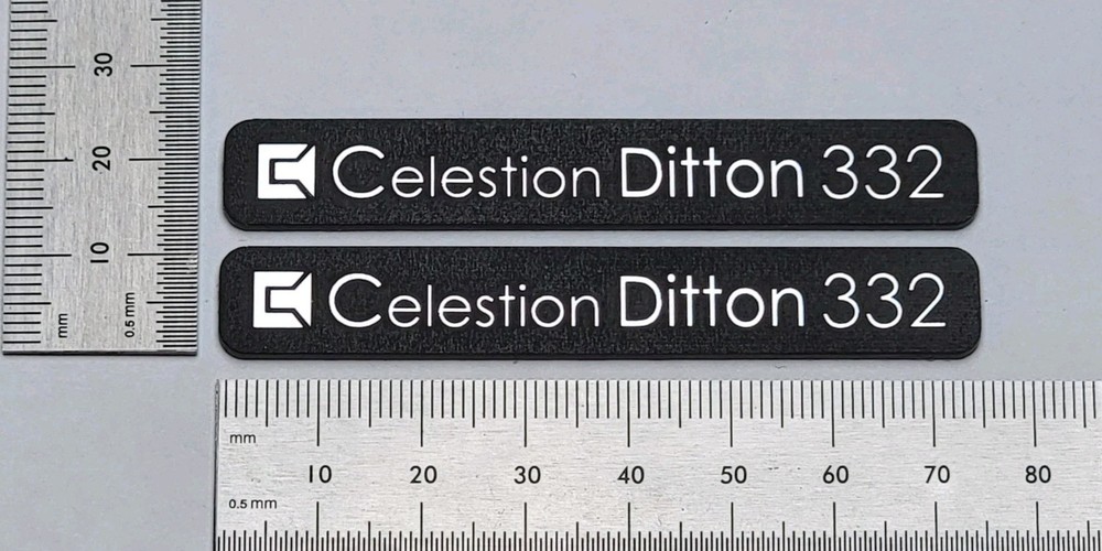 Celestion Ditton 332 Speaker Badge Logo Emblem Premium 3D Pair With Adhesive