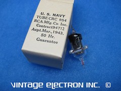 NOS U.S. NAVY CRC-954 (954) Acorn Vacuum Tubes – RCA – USA – 1943 ($5.95/ea)