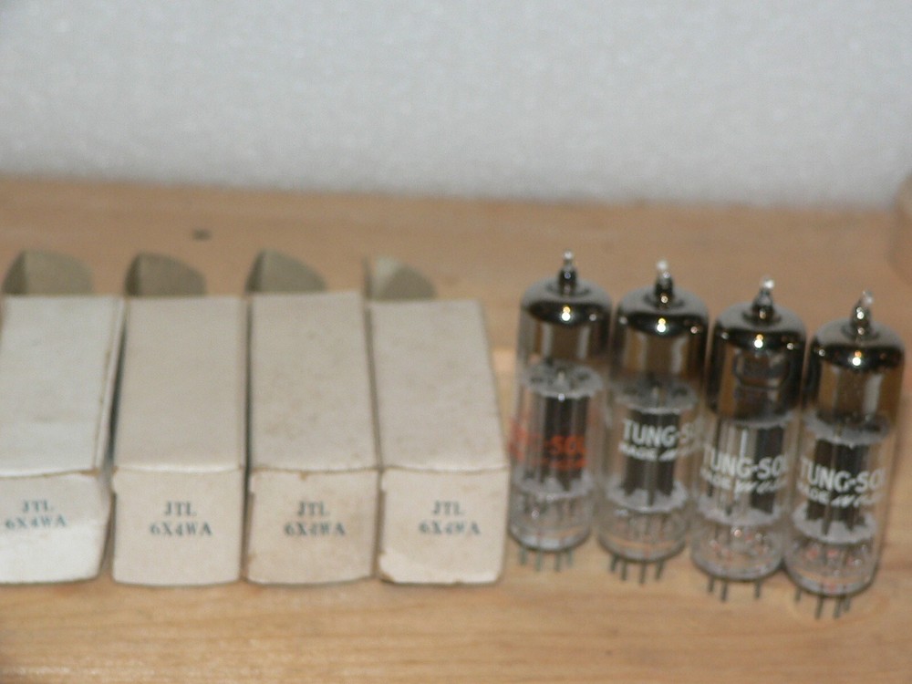 4 NIB Tung-Sol 6X4WA/EZ90 Tubes (USA) JAN 1960s