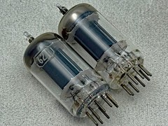 (2) NOS RCA 6211 Tubes Smooth Black Plates Square Getters *Low Noise 12AU7*