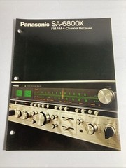Technics SA-6800X 4 Channel Receiver Vintage Brochure Rare