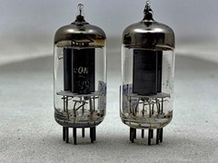 (2) NOS RCA 6211 Tubes Smooth Black Plates Square Getters *Low Noise 12AU7*