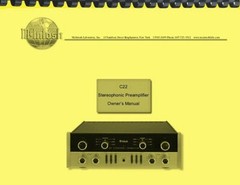 McIntosh C22 C-22 Pre-amplifier OWNER’S MANUAL and SERVICE MANUAL