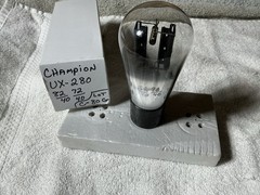 Champion Type 80 Globe Rectifier Tube UX-280 Engraved Base TV-7 TESTED NOS
