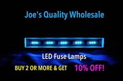 (50)BLUE/WHITE LED 8V FUSE LAMPS -AUDIO/4240 4230 2230 2235 METER DAIL Marantz
