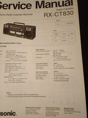 Panasonic RX-CT830 Service Manual Stereo Radio Cassette Recorder Original