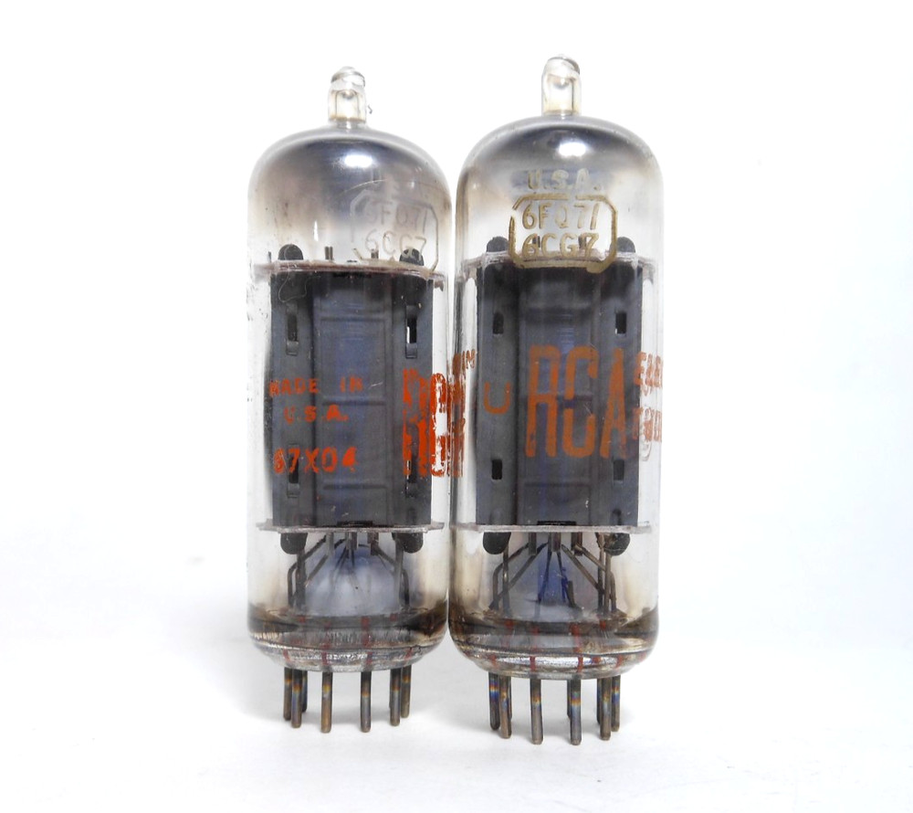 Matched PAIR 6CG7 6FQ7 Tubes RCA Clear Top Marantz 8B Leben C-Johnson -Test +90%