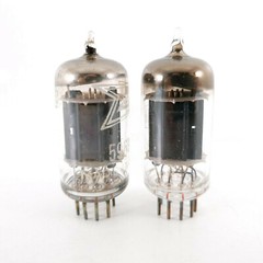 2 X 5963 TUBE. ZAERIX BRAND. RCA PRODUCTION. 17MM GREY & BLACK PLATES. CF ENA