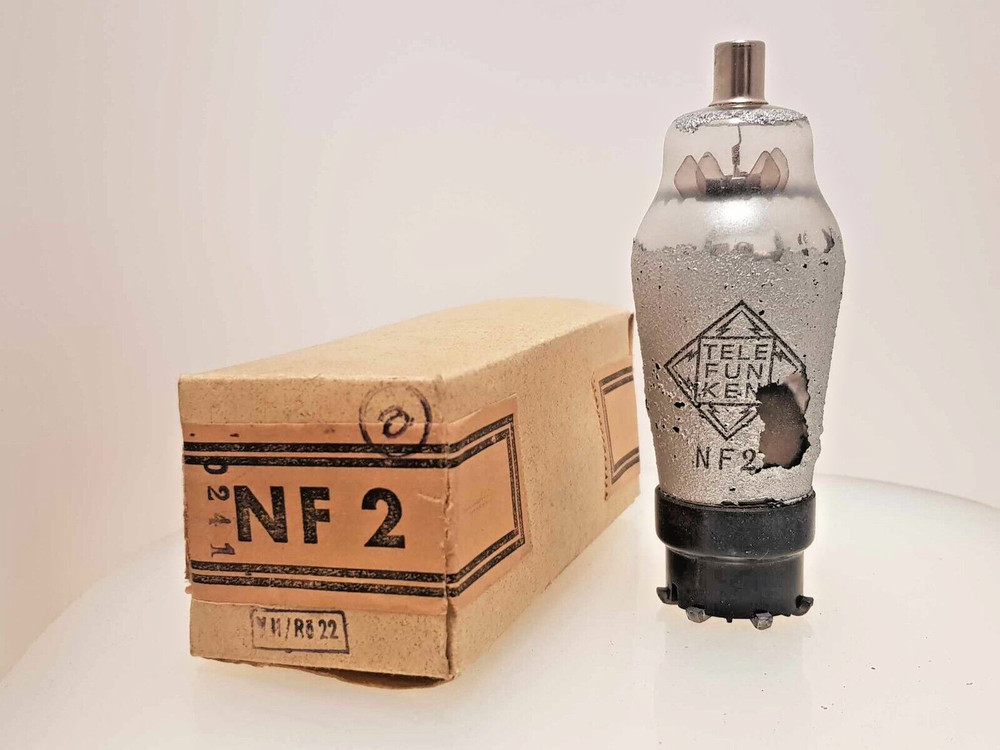 1 x NF2 TELEFUNKEN WW2 TESTED 1941y TUBES Vacuum Pentode CF7, AF7 NEW BOX