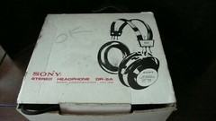 Vtg Nice cond Sony DR-5A Stereo Headphones Orig BOX and bag TESTED FINE