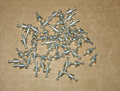50 TURRET LUGS-TERMINALS-SILVER PLATED BRASS-GREAT FOR DIY TUBE AMP-USA SELLER