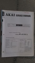 Akai at-a102/L Service Manual stereo tuner receiver radio original repair book