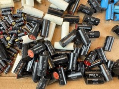 Big Lot of vintage Capacitors Electrolytic CDE Yellow Film Mallory Whale Richey