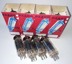 US Stock 4x 6C4P-EV ~ EZ90 6Z31 12X4 6X4 6BX4 Rectifier Tube Soviet 04/1990 NEW