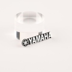 4Pcs YAMAHA Aluminum logo badge replacement piece 49mm X 10mm silvery