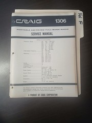 Craig 1306 Service Manual Original Repair Book Portable Full Band Radio