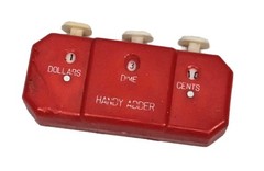 Vintage Handy Adder Manual Adding Machine “Dollars” “Dimes” “Cents” | 3 Button