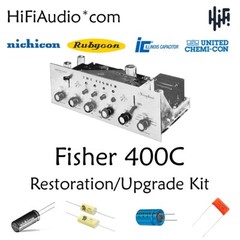 Fisher 400C preamp FULL restoration repair service rebuild kit capacitor fix
