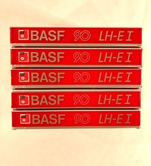 Lot Of 5 BASF LH-EI Extra I 90 Cassette Tapes NOS Sealed
