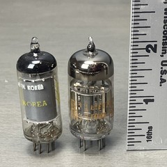 Lot of 4 Vintage Vacuum Tubes 6GX6/6GY6 6EA8 6AW8/(A) Mixed Brands Untested