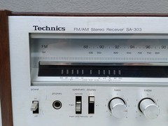 Vintage TECHNICS SA-303 AM/FM Stereo Receiver TESTED Japan Silver Face