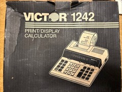Vintage VICTOR Calculator 1240-2 In Box TESTED Working