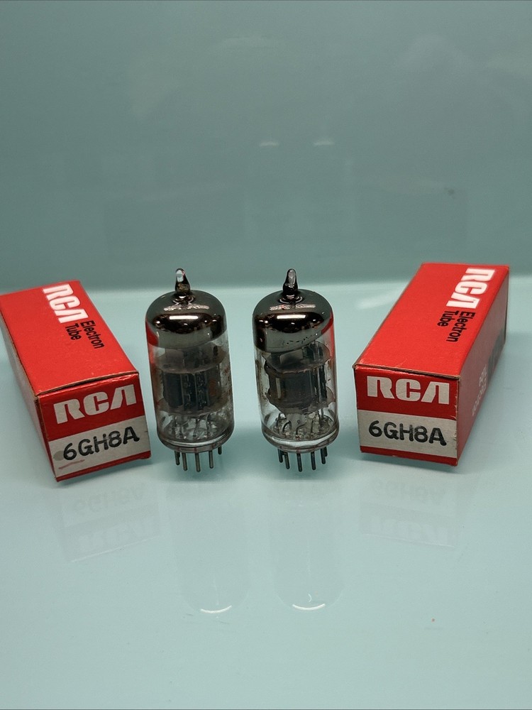 2 New Open Box Pair RCA 6GH8A Tubes 6GH8 Radio Audio 6U8 6EA8