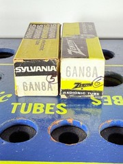Matched Pair Sylvania 6AN8A NOS NIB One Label Zenith Tested Like NOS Tube