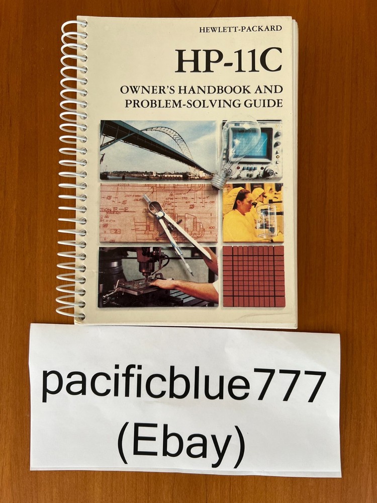 HP 11C Owners Handbook Problem Solving Guide 1985 Original Spiral Bound Manual