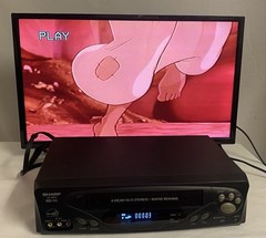 Sharp VC-H813U VHS HQ 4-Head Hi-Fi Stereo VCR Black. AS IS / FOR PARTS ONLY