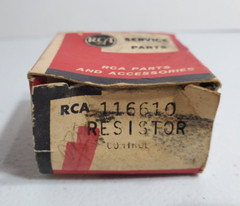 Vintage RCA Replacement Part Resistor Control 116610. B3/E15
