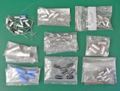 80 Assorted NOS Mallory & Sprague Low Voltage Axial Electrolytic Capacitors. CE