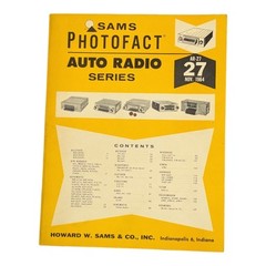 Service Manual Sams Photofact Auto Radio Series Vol. 27 Nov 1964 Vintage AR-27