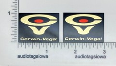 Cerwin Vega Speaker Badge Emblem Custom Made Aluminum Cerwin-Vega! Red Dot
