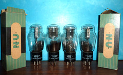 4 NU National Union Type 47 Tubes Blk Plate Hung Filaments Tested NOS/NIB LC~